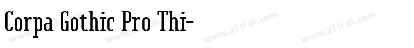 Corpa Gothic Pro Thi字体转换